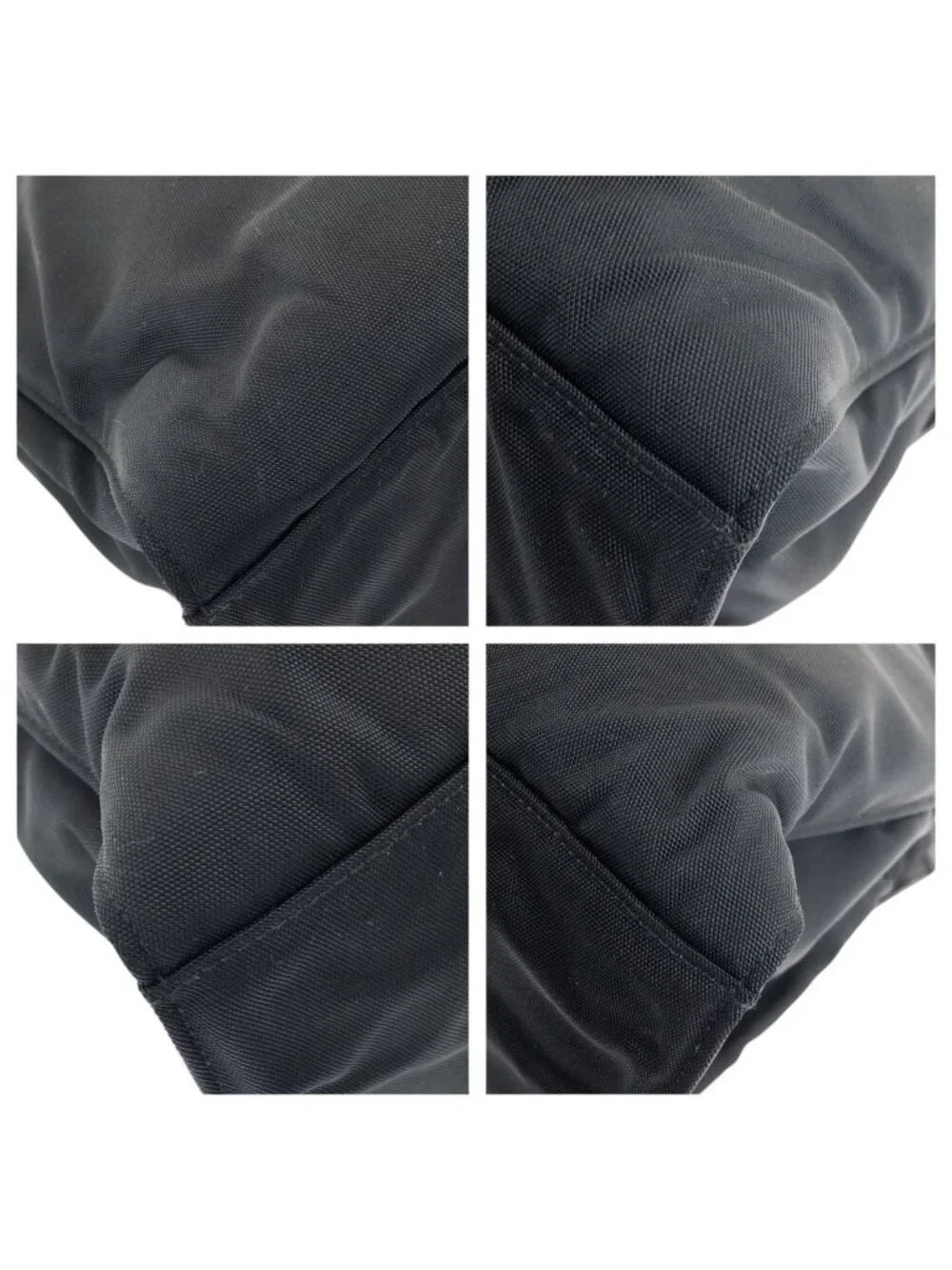 Gucci Bamboo Black Silver Nylon 002 Tote